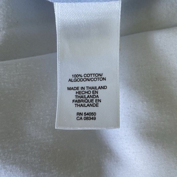 JONES NEW YORK sleeveless button down blouse blue 12 100% cotton - Picture 5 of 5